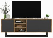 Szafka loftowa rtv dąb wotan + grafit A7-N03