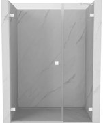 Mexen Lunar-B drzwi prysznicowe uchylne lewe 115 cm, transparent, białe - 832S-115-050-20-00-L