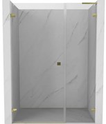 Mexen Lunar-B L drzwi prysznicowe uchylne lewe 115 cm, transparent, złote - 832SL-115-050-50-00-L