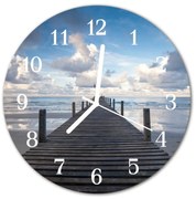 Zegar szklany okrągły Most