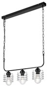 Żyrandol na łańcuchu MORGAN 3xE27/60W/230V czarny/chrom