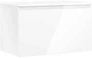 Mexen Orio szafka łazienkowa podumywalkowa 80 cm z blatem, 1 szuflada, biała połysk - 91A10-08047-1-BFC00
