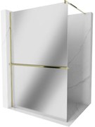 Mexen Kioto+ ścianka prysznicowa z półką Walk-in 70 x 200 cm, lustro, złota - 800-070-121-50-50