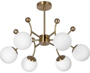 Żyrandol na drążku 6xE27/60W/230V złoty