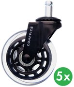 Profesjonalne koła do krzeseł biurowych CONFFICE, zestaw 5 szt