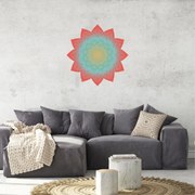 Naklejki na ścianę - Mandala czerwono - niebieska
