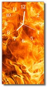 Zegar Szklany Pionowy Ogień pomarańczowy