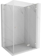 Mexen Lunar L kabina prysznicowa uchylna prawa 85 x 70 cm, transparent, nikiel szczotkowany - 834L-085-070-97-00-P