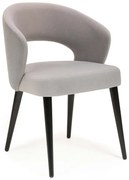 Szare krzesło na czarnych nogach C8-L99