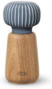 Młynek do przypraw z drewna dębowego z antracytowym porcelanowym detalem Kähler Design Hammershoi, wys. 13 cm