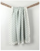 Jasnoniebieski dziecięcy bawełniany koc Homemania Decor Baby Baby Dots, 90x90 cm