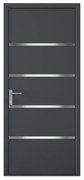 Drzwi zewnętrzne z antracytowego aluminium wys. 218 x szer. 96 cm - lewe - ISALINA