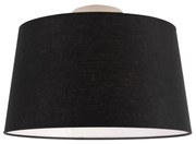 Nowoczesna lampa sufitowa biała z czarnym kloszem 35 cm - Combi klasyczny/Antyczny Oswietlenie wewnetrzne