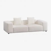 Modułowa Sofa 2-częściowa (↔︎270 Cm) Z Wysokim Podłokietnikiem Bruna Bouclé White - Sklum