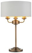 Endon 98932 - Lampa stołowa HIGHCLERE 3xE14/18W/230V biała/mosiądz Ø 32 cm