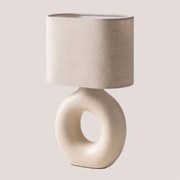 Lampa Stołowa Ceramiczna Katy Gardenia Biel - Sklum