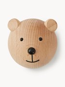 Hak ścienny z drewna bukowego Bear