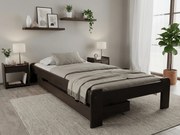 Łóżko ADA 90 x 200 cm, orzech Stelaż: Ze stelażem listwowym rolowanym elastycznym, Materac: Materac Deluxe 10 cm