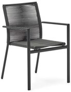 Ciemnoszare metalowe krzesło ogrodowe Culip – Kave Home