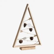 Choinka Drewniana Z Lampkami Led Niorb Miel - Sklum
