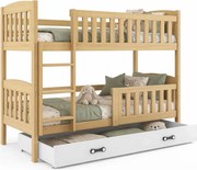 Sosnowe łóżko dziecięce piętrowe 80x190 H7-Z19