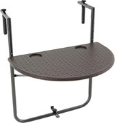 Wiszący rattanowy składany stół - brązowy