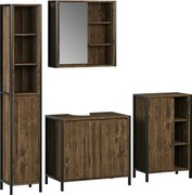 Zestaw mebli łazienkowych dąb/czarny 75x40x65 naola