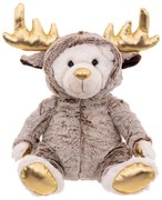 Pluszak świąteczny, miś przebrany za renifera, 28 cm