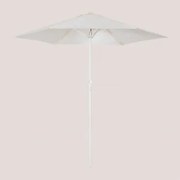 Parasol Ø235 Cm Z Tkaniny I Aluminium Jaden Gardenia Biel - Sklum