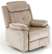 Beżowy rozkładany fotel z gniazdem usb - Anvi