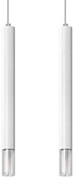 Biała podwójna lampa wisząca tuba - S160 K4-N18