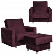 Fotel rozkładany z podnóżkiem Alicja Family Meble