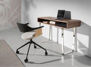 Prostokątny stolik konsolowy z orzecha włoskiego i chromowanej stali 3000 ANGEL CERDA