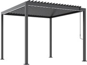 PERGOLA OGRODOWA MANUALNA ANTRACYTOWA 3x3m ORIGIN