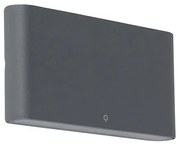 Lampa ścienna zewnętrzna ciemnoszara 17,5 cm z LED IP65 - Batt