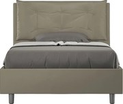 Łóżko bez stelaża tapicerowane 120x190 sztucznej skóry cappuccino Annalisa Large