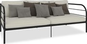 Czarne metalowe łózko 90x200 cm L7-T87