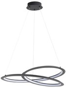 LED Żyrandol na lince TANGO LED/44W/230V 4000K śr. 60 cm czarny