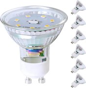 NETTLIFE Zestaw 6 żarówek LED GU10 o neutralnej bieli 5 W Zamiennik 50 W 4000 K Oszczędność energii 110° Kąt rozsyłu światła Bez możliwości ściemniania