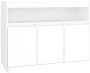 Biała drewniana komoda z otwartą półką Z2-W81