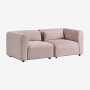 Modułowa Sofa 2-częściowa Fogler Sztruksu Wino Różowe - Sklum