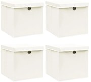 Zestaw 4 białych pudełek do przechowywania S2-Z71