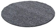 Dywan shaggy jednokolorowy szary koło 120 cm x 120 cm