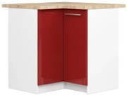 Czerwona narożna szafka kuchenna A7-D54