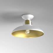 Lampa sufitowa FELIX WHITE/GOLD 1xE27, biała, złota, pojedyncza, krótka