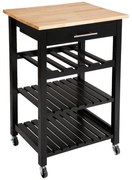 Wózek kuchenny, wielofunkcyjny mobilny barek na kółkach, 58 x 48 x 88 cm