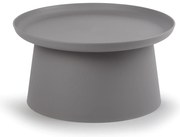Plastikowy stolik kawowy FUNGO, średnica 70 cm, szary