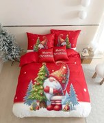 PrzytulneMieszkanie.pl PrzytulneMieszkanie.pl Pościel 3D z mikroflanelu GNOME DREAMS czerwona + poszewka na poduszkę 40x50 cm gratis Rozmiar pościeli: 70 x 90 cm | 140 x 200 cm