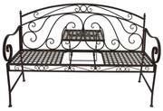 Czarna metalowa ławka ogrodowa Saket – Garden Pleasure