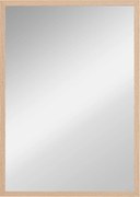 HOMCOM Lusterko ścienne, 50 x 70 cm, ramka w optyce drewna, łatwy montaż, w zestawie śruby